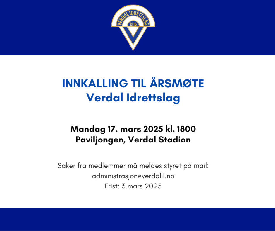 Årsmøte Verdal IL 2025